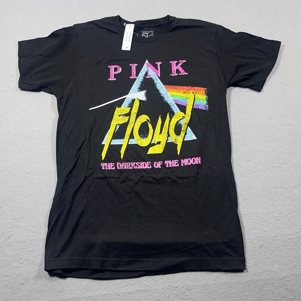 Pink Floyd Shirt‎ Medium Neon Dar Side of the Moon Black 50 Anniversary NWT